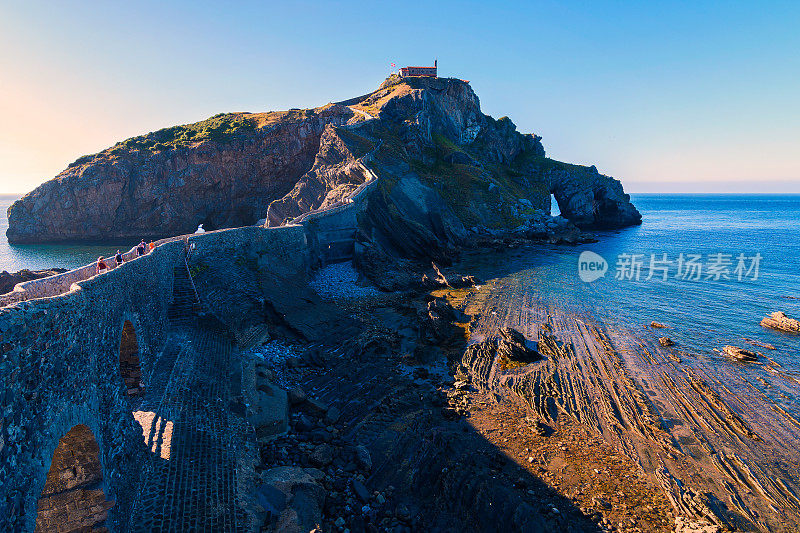 西班牙巴斯克地区的San Juan de Gaztelugatxe